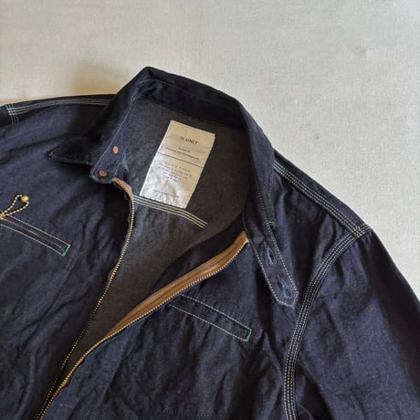 Denim zip work jacket (One wash) H-JK068 / H.UNIT エイチユニット