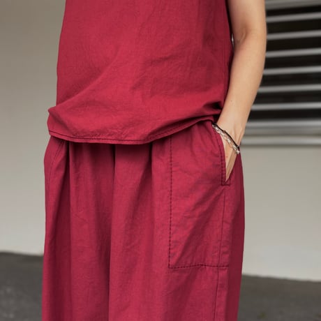 バルキーシーチング厚手 ギャザーパンツ 261-3372B / homspun ホームスパン