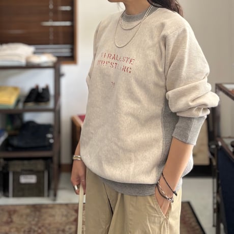 HEAVYWEIGHT CROSS GRAIN SIDE RIB TWOTONE SWEAT SHIRT 03-0030 / orSlow オアスロウ