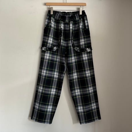 ウールタータン フリルポケットパンツ 262-3413 / homspun ホームスパン