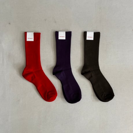 防縮ウールソックス 262-8281 / homspun ホームスパン