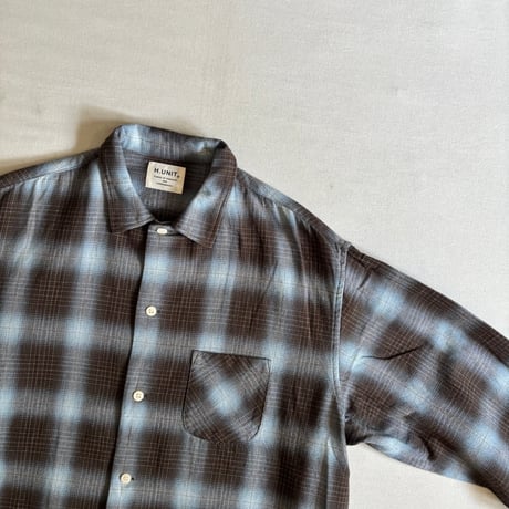 Indigo check shirt H-SH068 / H.UNIT エイチユニット
