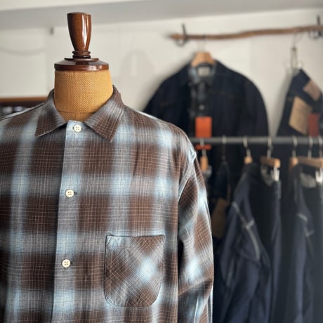 Indigo check shirt H-SH068 / H.UNIT エイチユニット