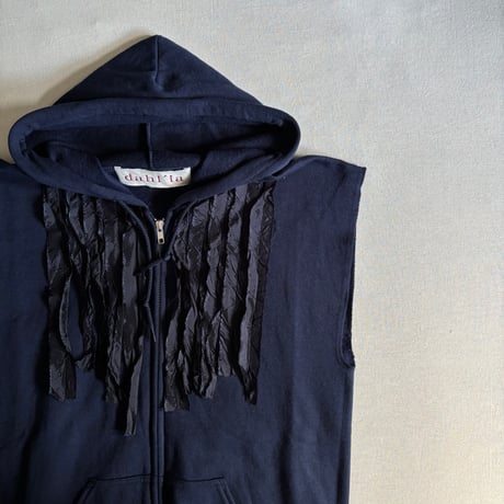 REMAKE HOOD ZIP VEST HD-141 / dahl’ia ダリア