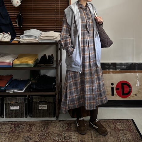 CHECK FRLL L/S ONE-PIECE DOP-236HB / dahl’ia ダリア