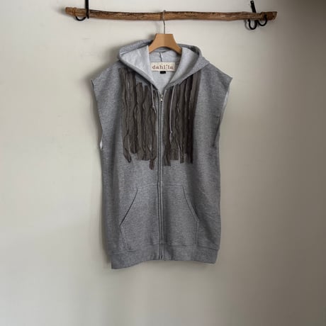 REMAKE HOOD ZIP VEST HD-141 / dahl’ia ダリア