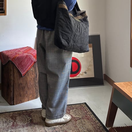 ウールチェック ギャザーパンツ 262-3419 / homspun ホームスパン