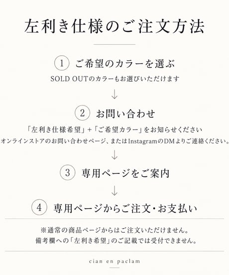※ミニ財布【左利き仕様】ご検討の方へ※
