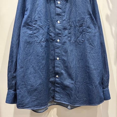 CATTA（カッタ） REGULAR COLLAR W POCKET SHIRT-DENIM（レギュラーカラーダブルポケットシャツ-デニム ）