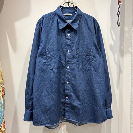 CATTA（カッタ） REGULAR COLLAR W POCKET SHIRT-DENIM（レギュラーカラーダブルポケットシャツ-デニム ）