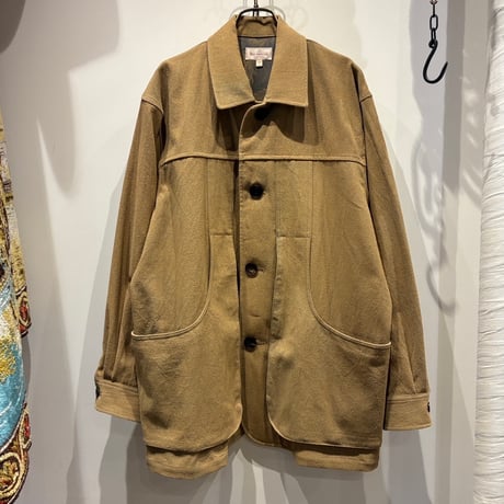 根津洋品店 NEZU YOHIN TEN (ネズヨウヒンテン)  EURO WORK JACKE（200805) / ヴィンテージレザーフロックブルゾン