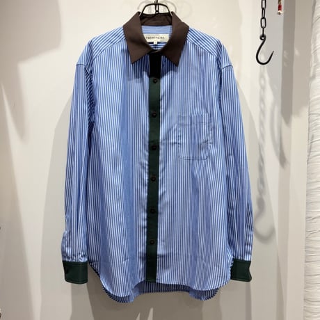 TROPOPAUSE（トロポポーズ） Stripe Cleric Shirt（ストライプクレリックシャツ/No.109）