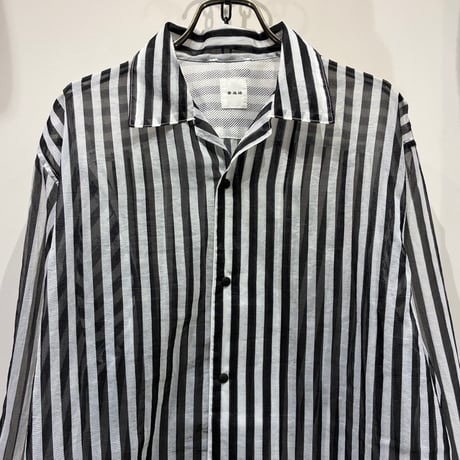 迷迭香（マンネンロウ） Nylon Mesh Stripe Shirt（ナイロンメッシュストライプシャツ/MSH-4A）