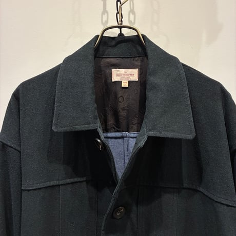 根津洋品店 NEZU YOHIN TEN (ネズヨウヒンテン)  EURO WORK JACKE（200805) / ヴィンテージレザーフロックブルゾン
