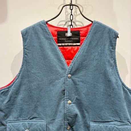 NECESSARY or UNNECESSARY（ネセサリーオアアンネセサリー） CORDUROY VEST（コーデュロイベスト）