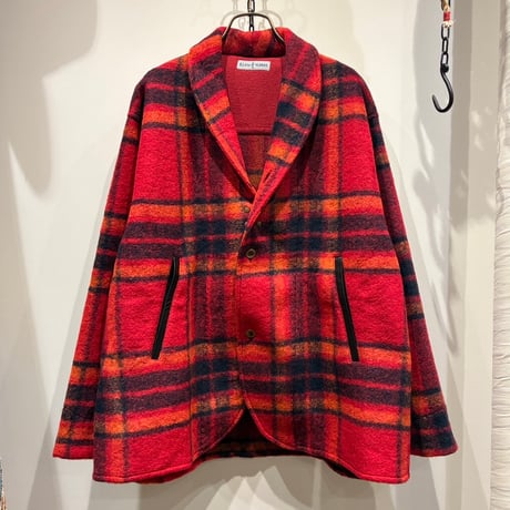 SLOW HANDS（スローハンズ） Wool  Check Shawl 3B Jacket （ウールチェックショール3ボタンジャケット/S SJ-24）