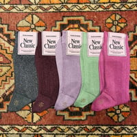 MARCOMONDE-New Classic（マルコモンド-ニュークラシック） Ladies glitter ribbed socks 20（レディースグリッターソックス20）