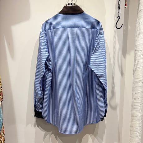 TROPOPAUSE（トロポポーズ） Stripe Cleric Shirt（ストライプクレリックシャツ/No.109）