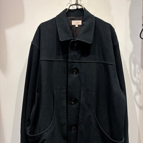 根津洋品店 NEZU YOHIN TEN (ネズヨウヒンテン)  EURO WORK JACKE（200805) / ヴィンテージレザーフロックブルゾン