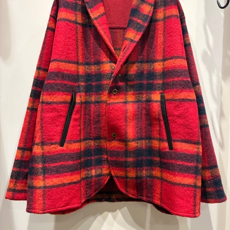 SLOW HANDS（スローハンズ） Wool  Check Shawl 3B Jacket （ウールチェックショール3ボタンジャケット/S SJ-24）