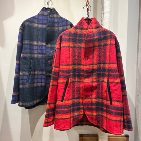 SLOW HANDS（スローハンズ） Wool  Check Shawl 3B Jacket （ウールチェックショール3ボタンジャケット/S SJ-24）
