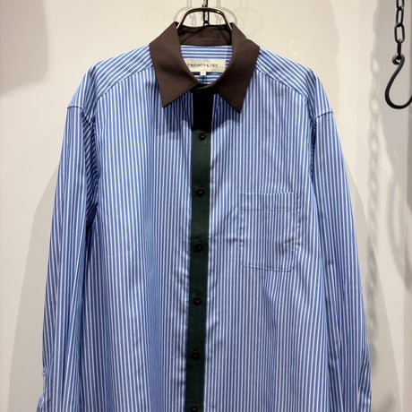 TROPOPAUSE（トロポポーズ） Stripe Cleric Shirt（ストライプクレリックシャツ/No.109）