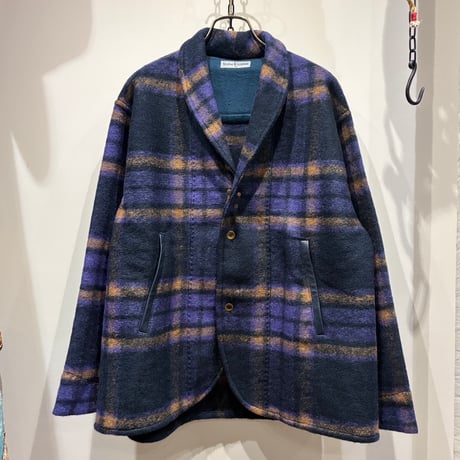 SLOW HANDS（スローハンズ） Wool  Check Shawl 3B Jacket （ウールチェックショール3ボタンジャケット/S SJ-24）
