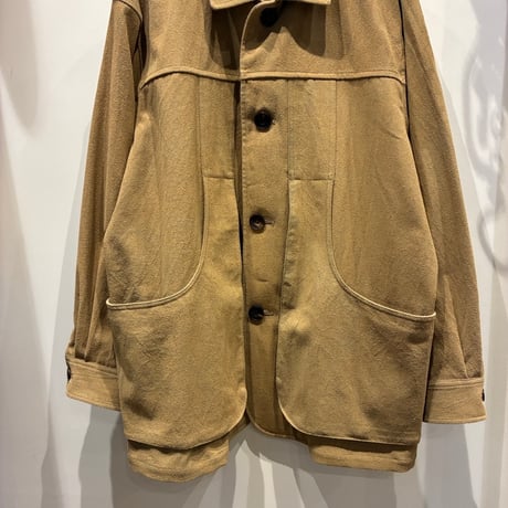 根津洋品店 NEZU YOHIN TEN (ネズヨウヒンテン)  EURO WORK JACKE（200805) / ヴィンテージレザーフロックブルゾン