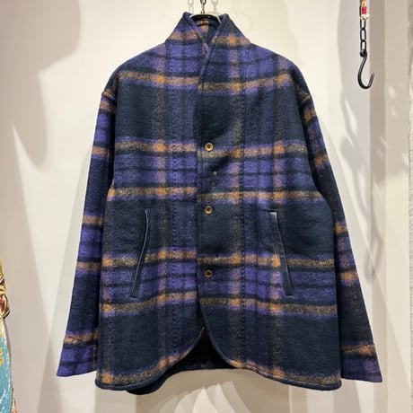 SLOW HANDS（スローハンズ） Wool  Check Shawl 3B Jacket （ウールチェックショール3ボタンジャケット/S SJ-24）