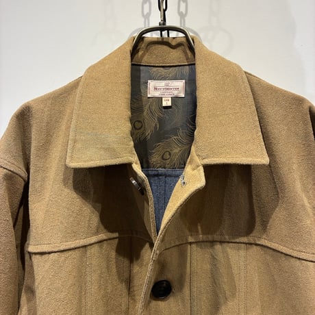 根津洋品店 NEZU YOHIN TEN (ネズヨウヒンテン)  EURO WORK JACKE（200805) / ヴィンテージレザーフロックブルゾン