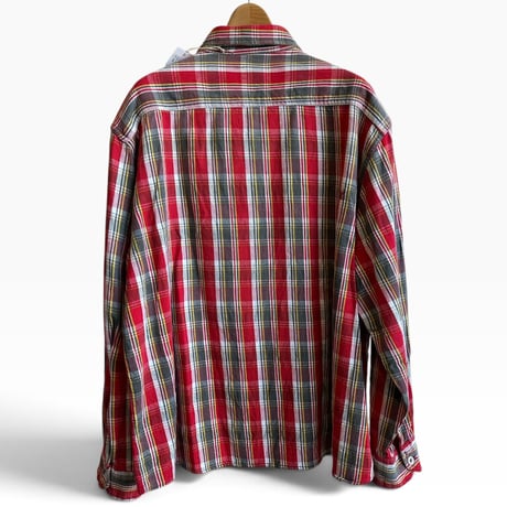 1970's The Forester Size XL Heavy Nel Shirts Red Vintage