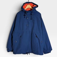 1990's GAP Nylon Anorak Parka Size M Navy/Orange Red