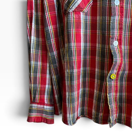 1970's The Forester Size XL Heavy Nel Shirts Red Vintage