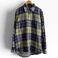 1990's Levi's Heavy Nel Shirts Size M Purple made in portugal