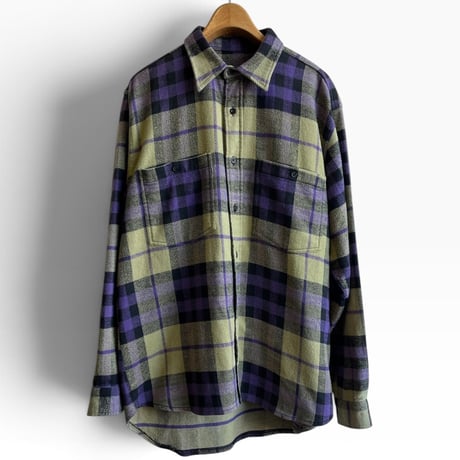1990's Levi's Heavy Nel Shirts Size M Purple made in portugal
