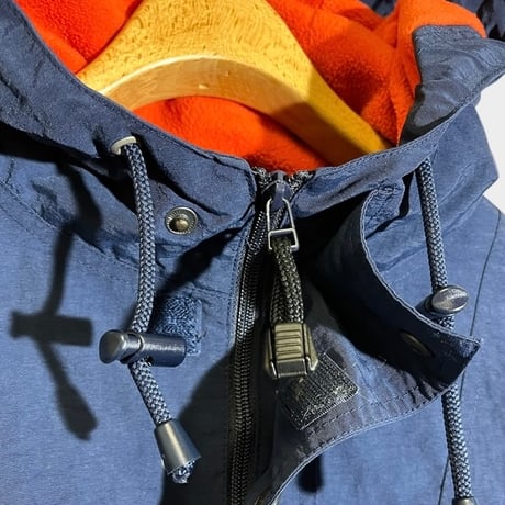 1990's GAP Nylon Anorak Parka Size M Navy/Orange Red