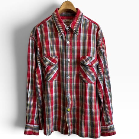 1970's The Forester Size XL Heavy Nel Shirts Red Vintage