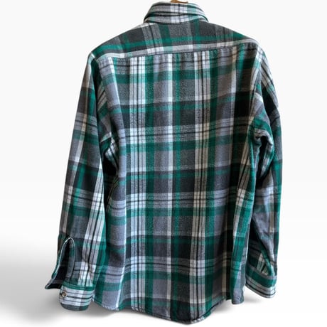 1980's Private Property Size M Heavy Nel Shirts Green