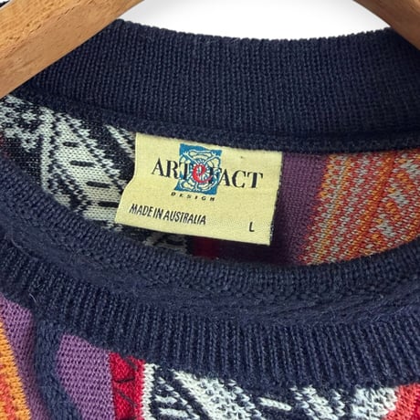 90's ART FACT 3D KNIT SWEATER