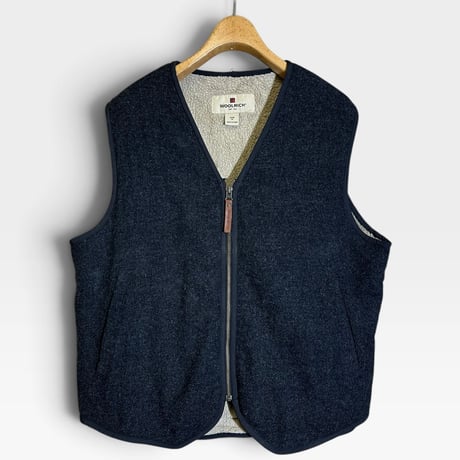 2000's Woolrich Size M Wool Boa Liner Vest charcoal grey