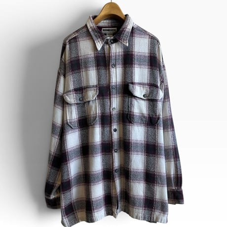 1990's RHINOCERO Size L Check Nel Shirts Purple