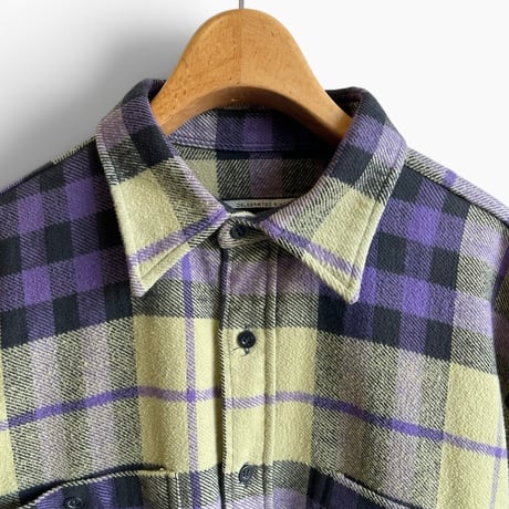 1990's Levi's Heavy Nel Shirts Size M Purple made in portugal