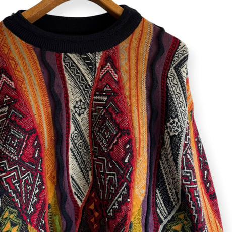 90's ART FACT 3D KNIT SWEATER