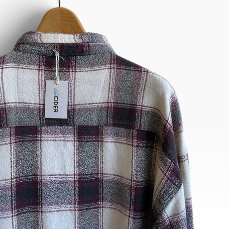 1990's RHINOCERO Size L Check Nel Shirts Purple