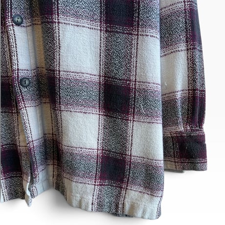 1990's RHINOCERO Size L Check Nel Shirts Purple