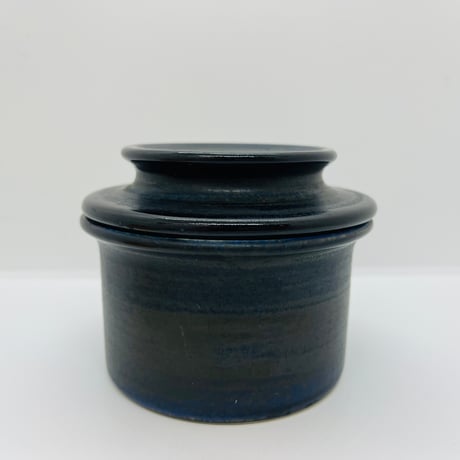 【Signe Persson Melin / シグネペーションメリン】ブルーの蓋つきジャー《Höganäs》
