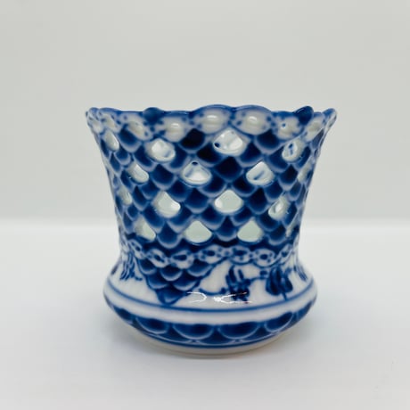 《Royal Copenhagen》  ブルーフルーテッド　シガレットカップ／小型ベース-A