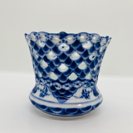 《Royal Copenhagen》  ブルーフルーテッド　シガレットカップ／小型ベース-A