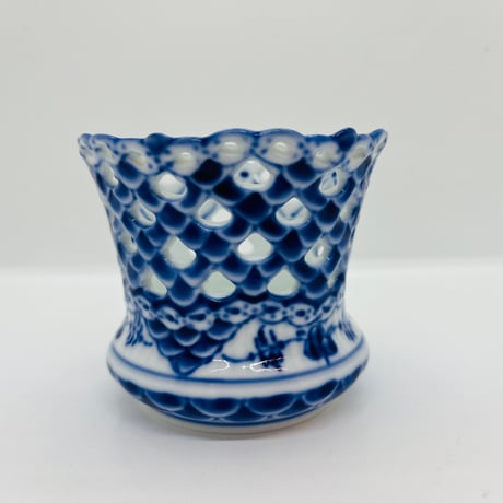 《Royal Copenhagen》  ブルーフルーテッド　シガレットカップ／小型ベース-A