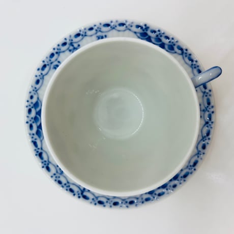 《Royal Copenhagen》  ブルーフルーテッド　フルレース コーヒーC&S -A